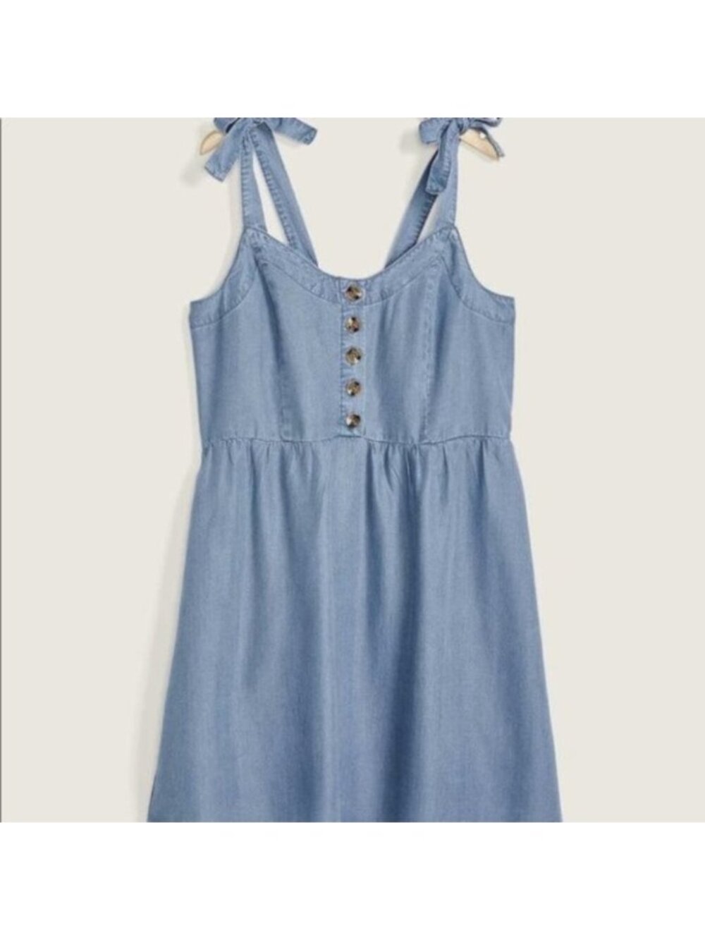 Addition Elle Women Responsible Fit And Flare Tencel Chambray Dress Size 12